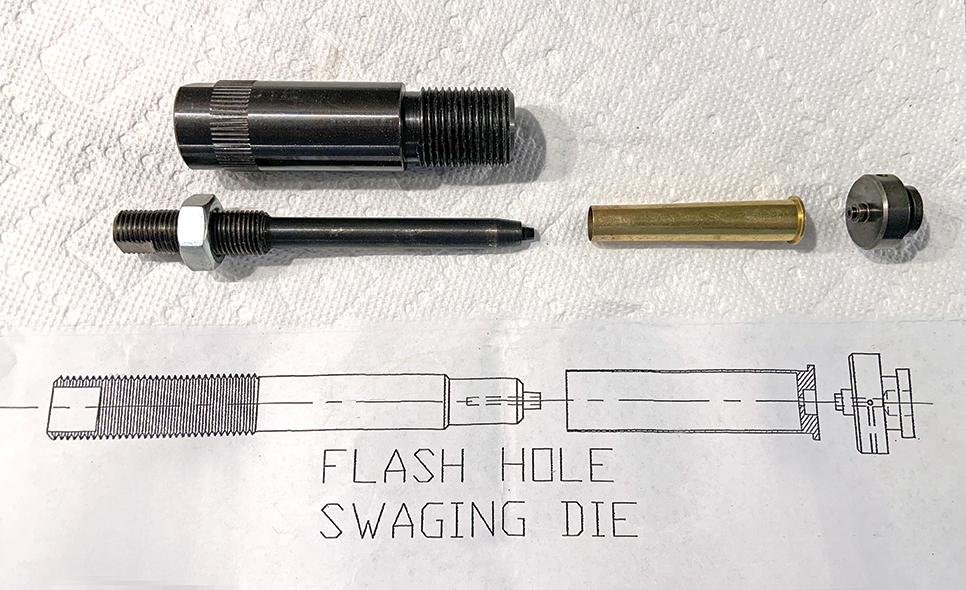 Hoke tool for the reduction of the flash hole diameter.